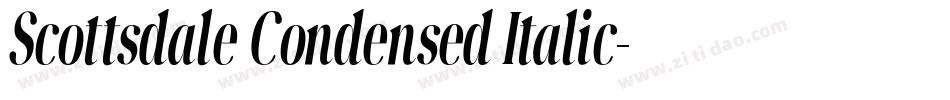 Scottsdale Condensed Italic字体转换
